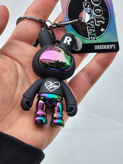 Keychain space rabbit black