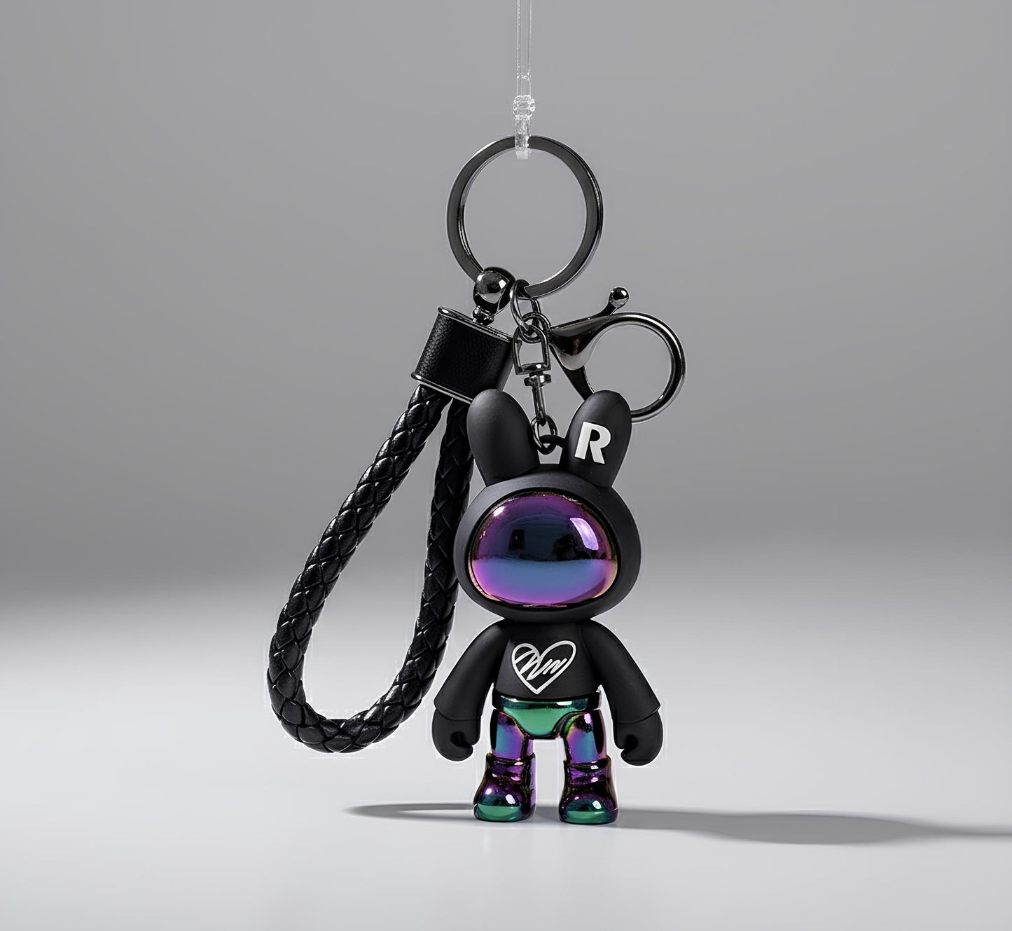 Keychain space rabbit black