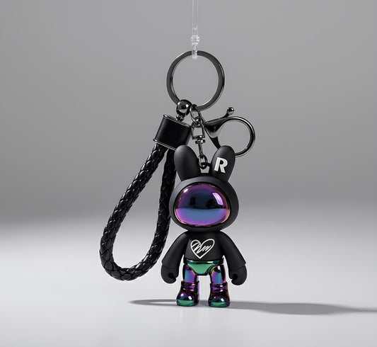 Keychain space rabbit black
