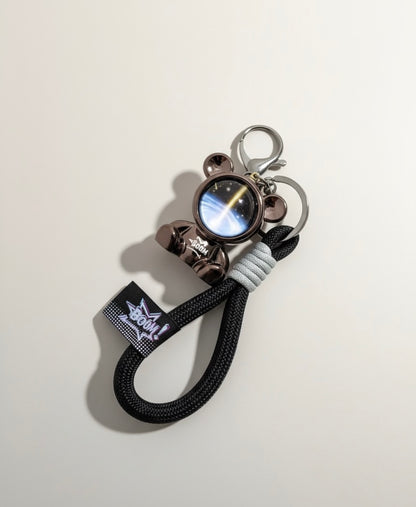 Keychain Space bear metal brown