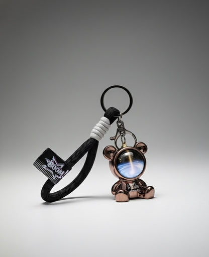Keychain Space bear metal brown
