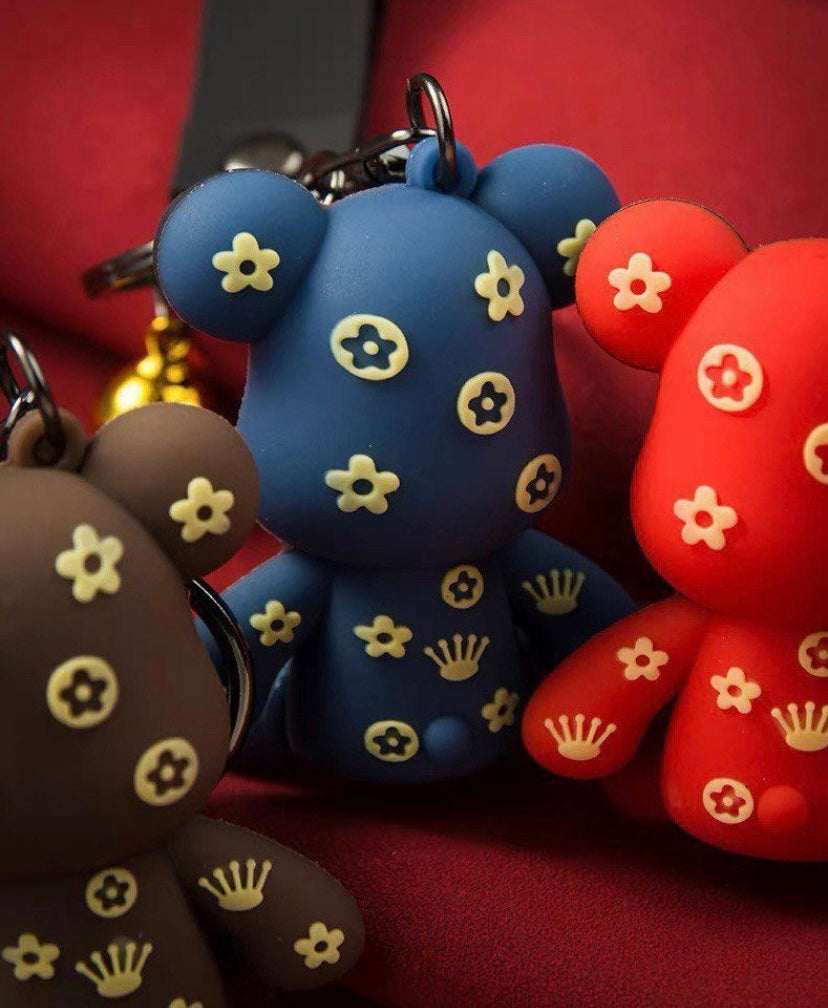 Porte-clés ours noir et marron