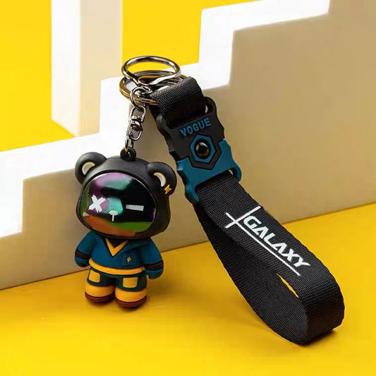 Keychain cool bear blue and yellow