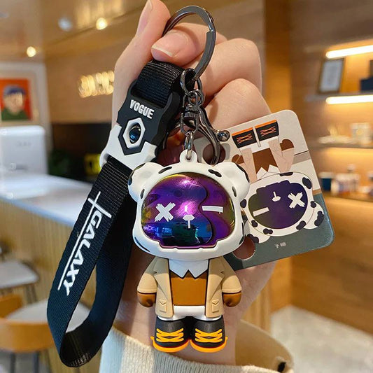 Keychain cool bear in a jacket