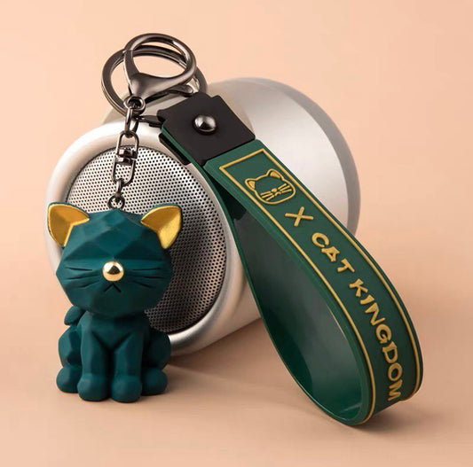 Keychain cat green