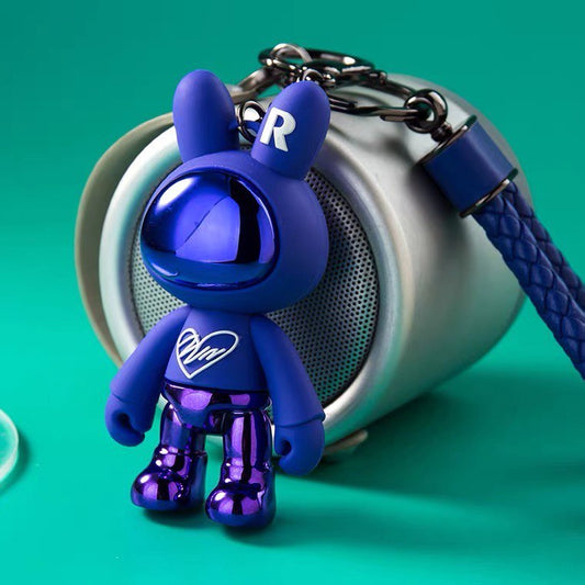 Keychain space rabbit blue