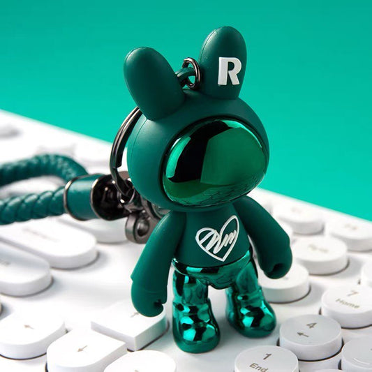 Keychain space rabbit green