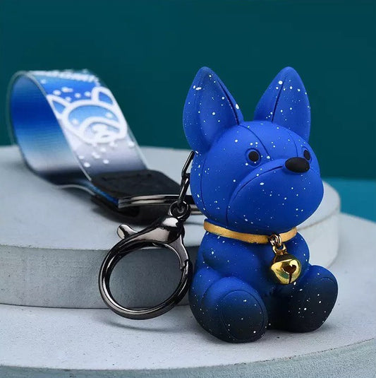 Keychain Bulldog blue