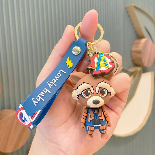 Keychain raccoon Rocket