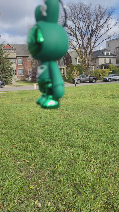 Keychain space rabbit green