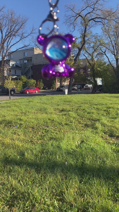 Keychain space bear purple