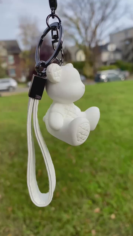 Keychain bear white