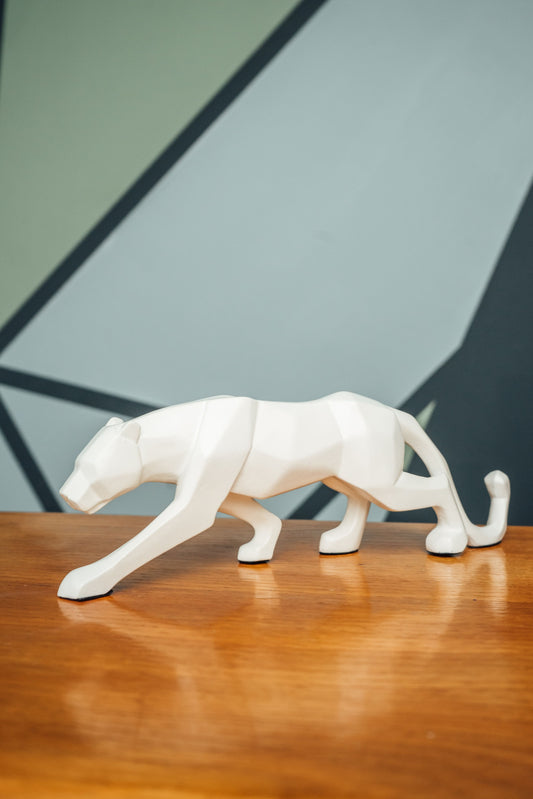 White panther figurine