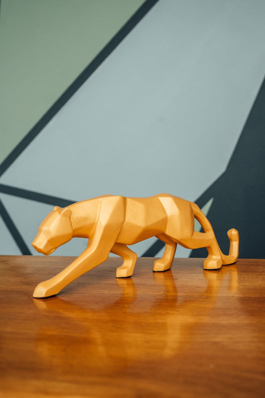Gold panther figurine