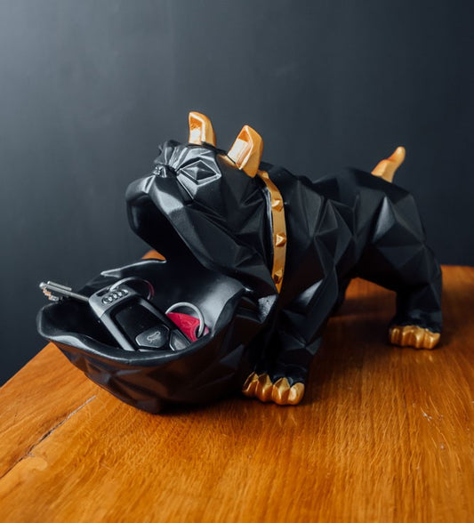 Black dog figurine