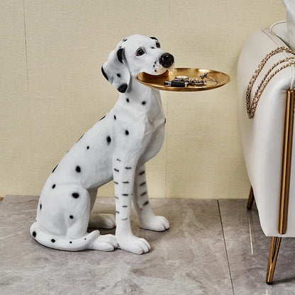 Dalmatian coffee table, coffee table in the form of a dog figurine