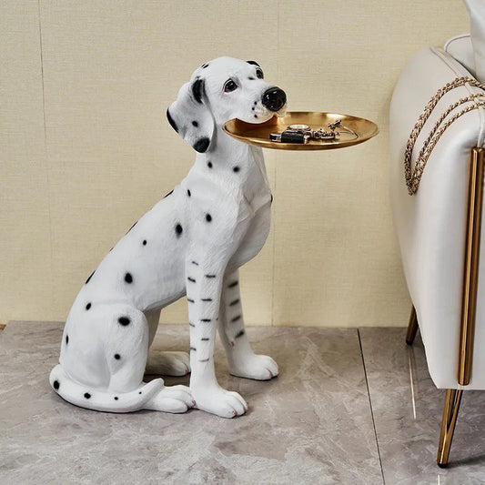 Dalmatian coffee table, coffee table in the form of a dog figurine